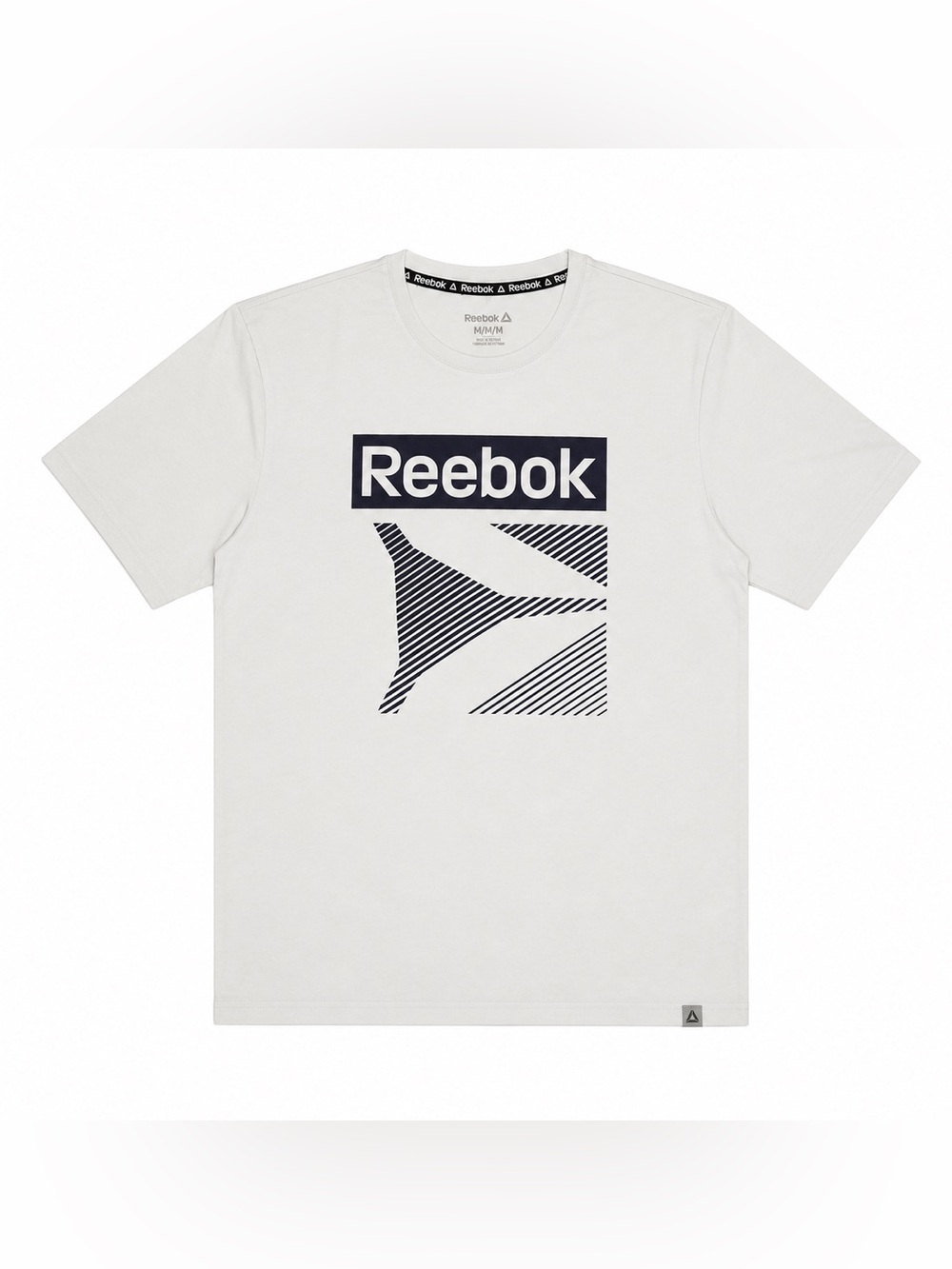Reebok Radiant Training White Blue Graphic Logo Moisture Wicking T-Shirt Size 3X